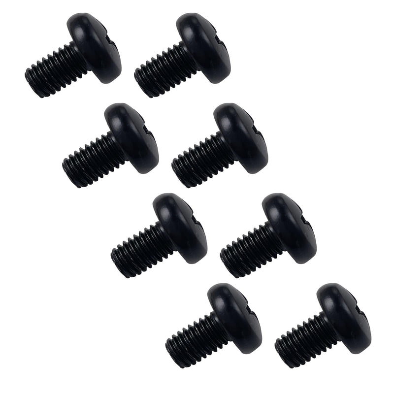 Rear License Plate Screws Black Compatible with Audi and VW M6-1.0 X 10mm 18-8 Stainless Steel Phillips Pan Head 8 Pack