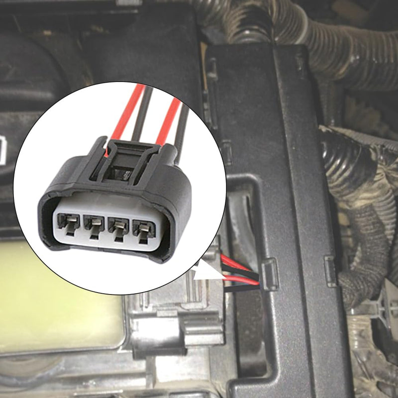 HAOBO 4PCS Ignition Coil Connector, Standard 4 Ports Ignition Coil Wire Compatible with Toyota Camry Corolla Highlander Scion Replace 90980-11885 Ignition Coil Female Connector Plug Harness Pigtail
