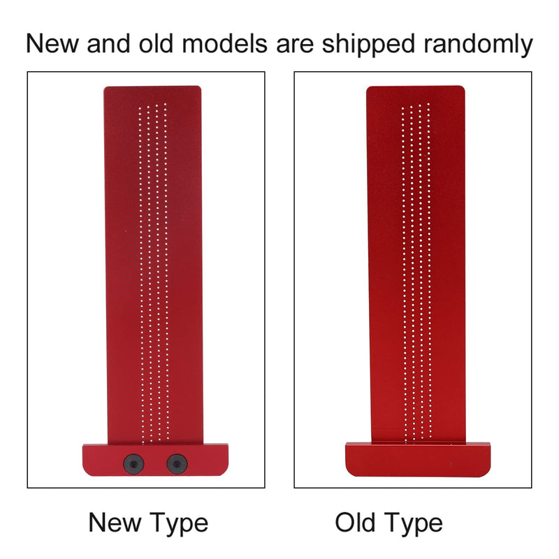 TS-8 Precision Marking T-Rule Aluminum Alloy Hole Positioning Scribing Gauge Woodworking Ruler Marking Gauge Measuring Tool(Red)