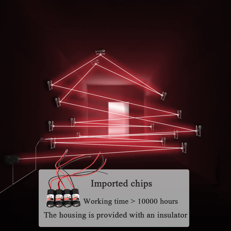 650nm red line laser module industrial laser group module adjustable focal length The housing is provided with an insulator (point-4pack) Point-4pack
