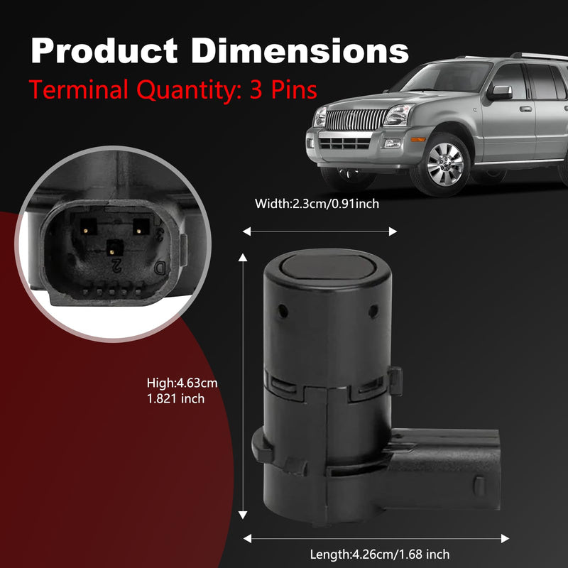  [AUSTRALIA] - Rear Backup Parking Assist Sensor Compatible with Ford F150 F250 F350 F450 F550 E-150 E-250 Escape Explorer,Lincoln Navigator,Mercury Mariner,4 PCS Reverse Bumper Parking Sensors,OE#3F2Z15K859BA