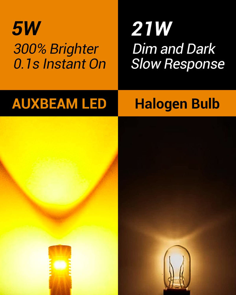 Auxbeam 3157 LED Bulbs 3157 3457 4157 Switchback Dual Color Bulbs 300% Brighter White and Amber Bulb for DRL Turn Signal Lights Parking Lights, Need Resistors to Avoid Possible Hyper Flash