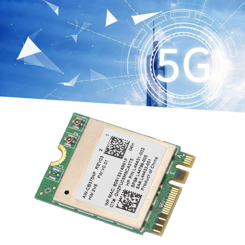 Wireless Network Adapter, Dual Band Wireless 2.4G/5Ghz Maximum 867Mbps NGFF M2 Bluetooth 5.0 Adapter, 802.11AC Compatible with 802.11A/B/G/N, RTL8822CE