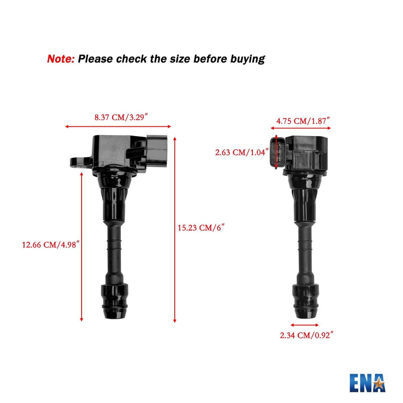 ENA Set of 1 Ignition Coil Pack Compatible with Nissan Infiniti Suzuki I35 QX4 Altima Frontier Maxima Murano NV1500 NV2500 NV3500 Quest 2002-2021 V6 3.5L 4.0L Replacement for UF349 5C1403 224338J115
