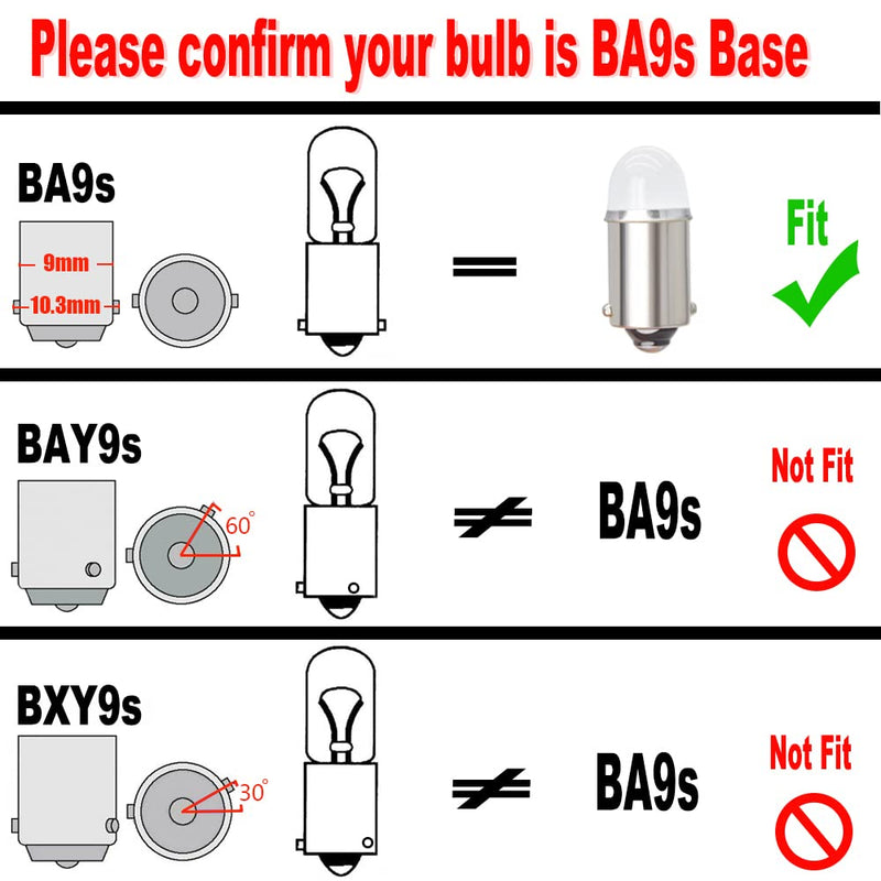 Yoper BA9S 53 57 1895 64111 LED Light Bulb for Car 12V White White Color
