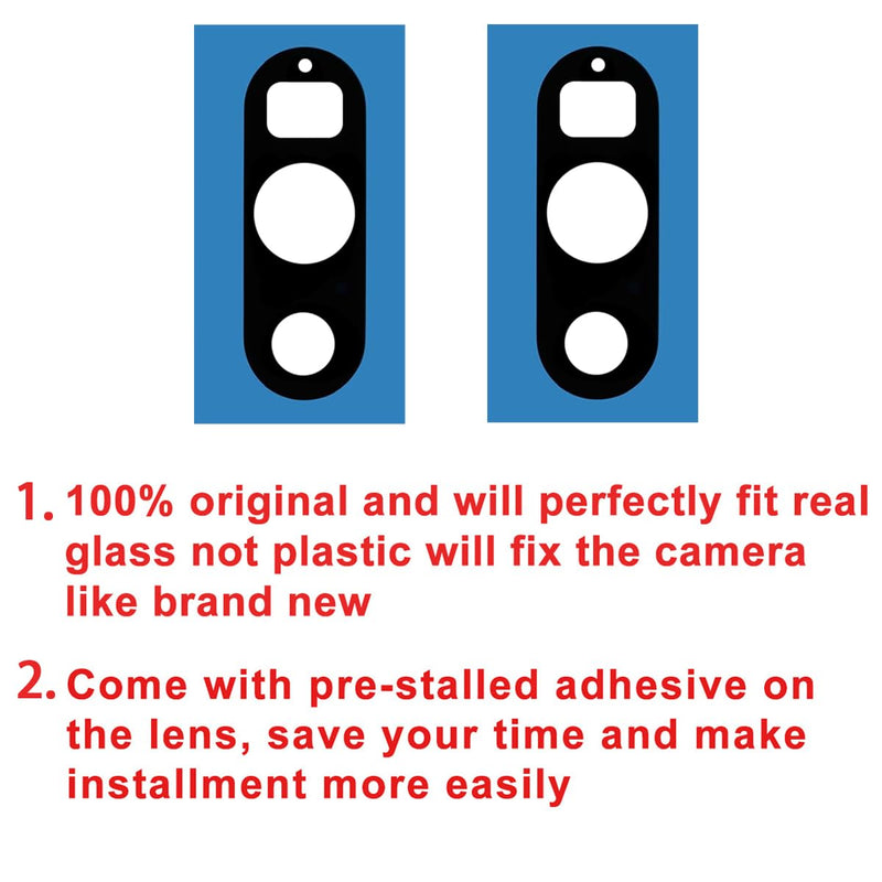 2 Set Back Rear Camera Lens Glass Replacement for Google Pixel 8 Pro with pre-installed adhesive and Reparing Toolkit