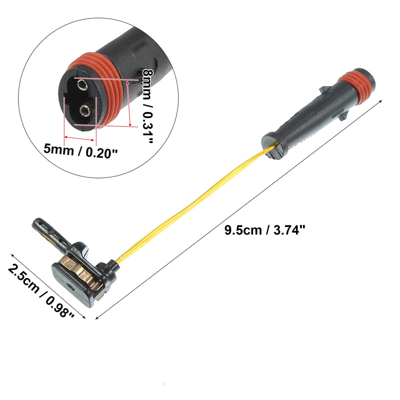 X AUTOHAUX 2pcs 2115401717 Front Rear Disc Break Pad Wear Sensor for Mercedes-Benz CL500 S430 2000-2006 2