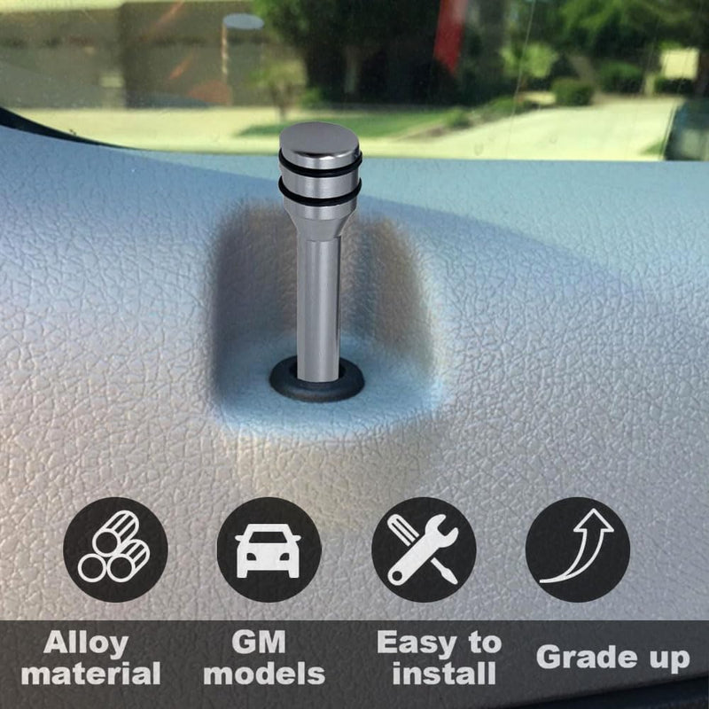 4 Pcs Car Door Lock Knobs, Universal Door Lift Bolt Auto Inner Door Pull Pins Aluminum Alloy Door Lock Pin Cover Modification Door Lock Bolt Pin Cover for Cars, Trucks (Gray) Gray