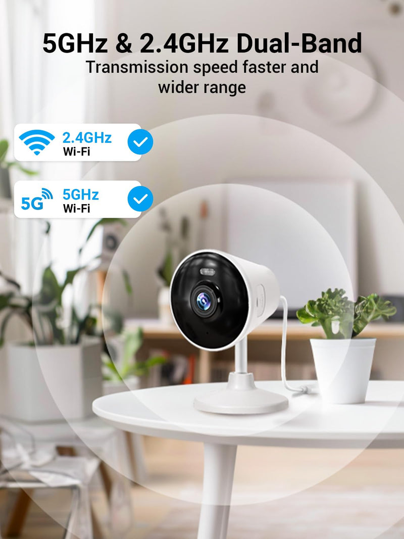 Rocktone 2 PACK Indoor/Outdoor Security Camera for Home and 1 PACK Light Bulb Camera