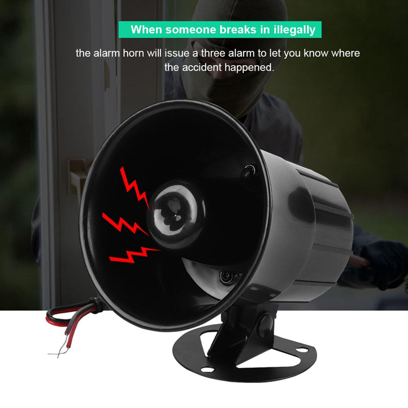 110dB Siren Alarm, 4 x 4.2 in Security Horns Sirens, IP65 Waterproof 12V Siren Horn Suitable for Alarm Host Gas Leak Alarms Infrared Peripheral Alarms Equipment