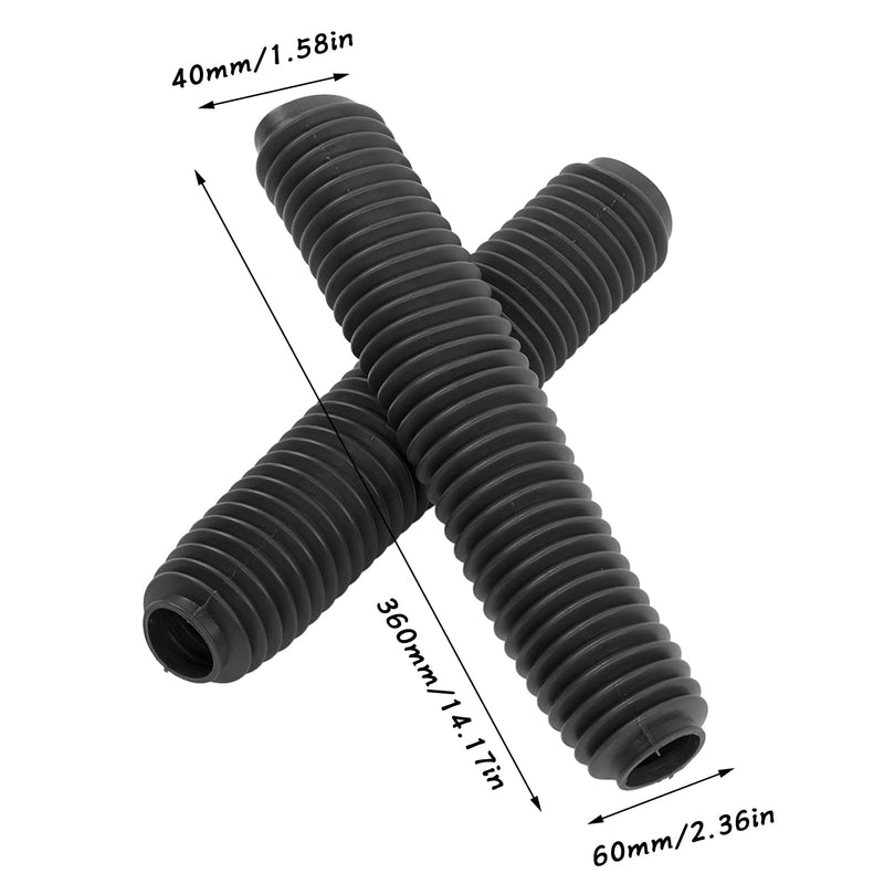 Aramox Shock Absorber Boots, Pair Motorcycle Front Fork Shock Boots Dust Cover Replacement for SUZUKI RM125 DR250 DRZ400 400 (Black) Black