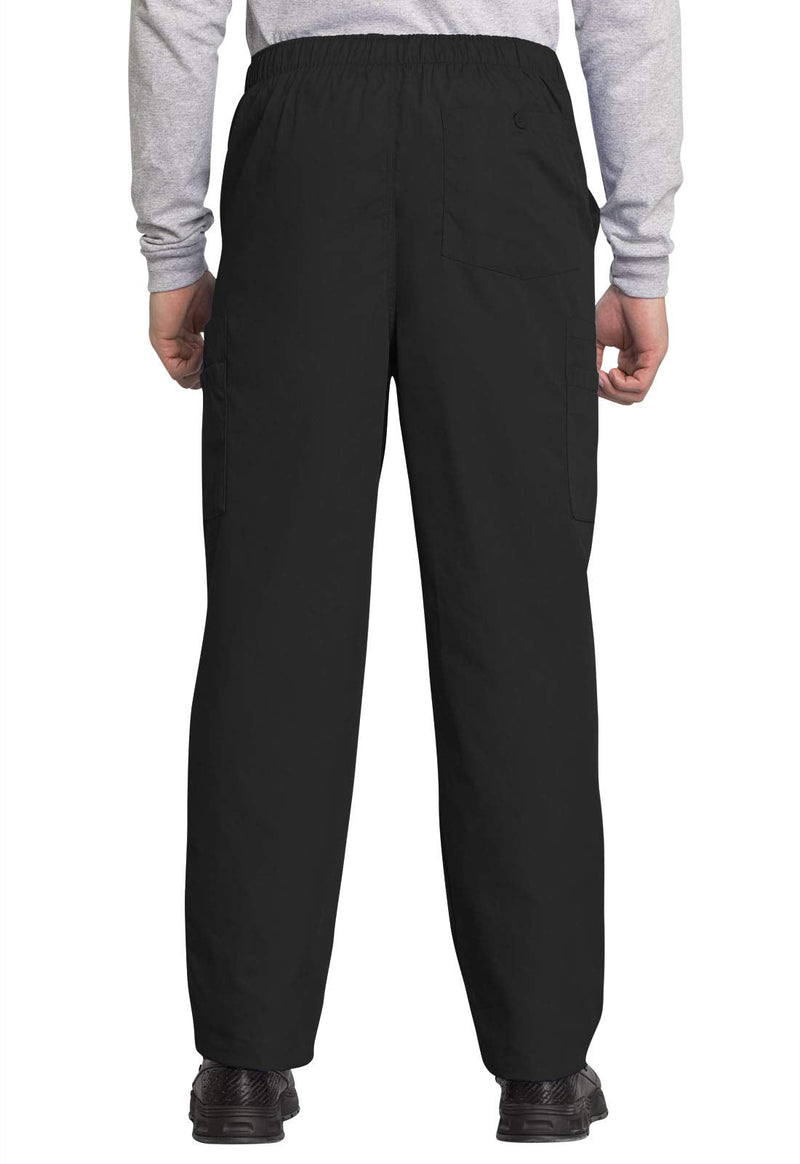 Cherokee Scrub for Men Fly Front Cargo Pant with 7 Pocket, Durable, Fade Resistant Fabric - 4000 XX-Large Big Black
