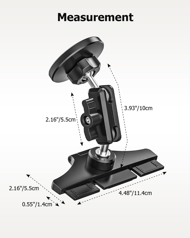 CD Slot Phone Holder for Car Magnetic [Driver and Passengers can Use] Magnet Car Phone Mount CD Player with Adjustable Aluminum Arm for All iPhones & Android Cell Phones