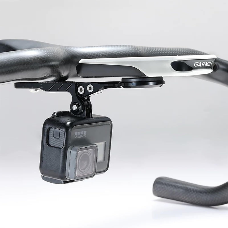 Aero Integrated Handlebar System Out Front Bicycle Computer Mount for Garmin Edge Wahoo Elemnt Bryton Fits Canyon CEP Cockpits and Wilier Filante Bar Handlebar and More (Black B) Black B