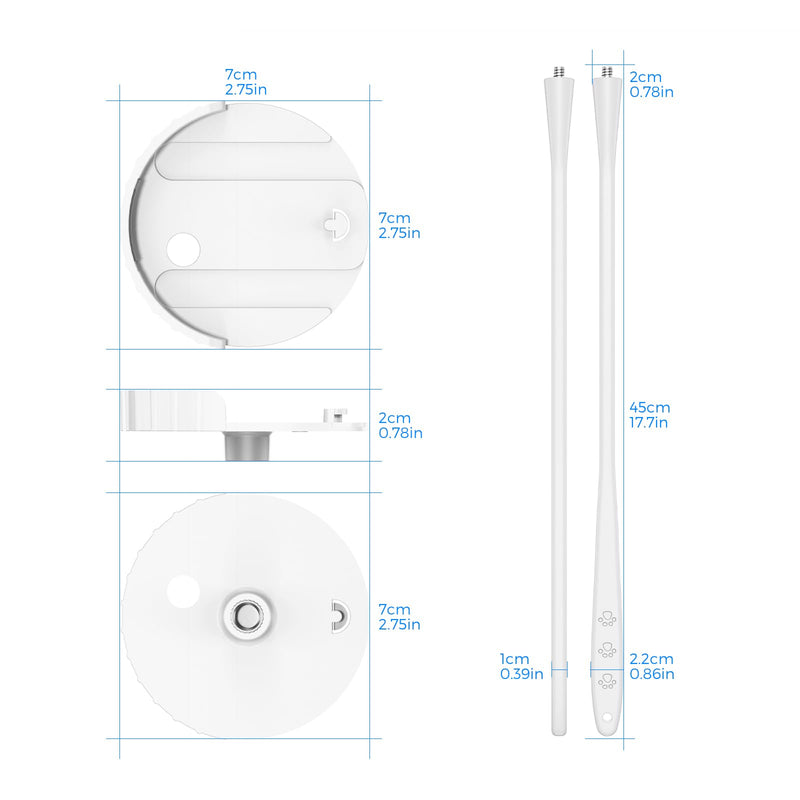 17" Flexible Mount Crib Mount for Infant Optics DXR-8 & DXR-8 PRO - Secure Crib Moun Baby Monitor Camera Holder, Crib 360° Adjustable No-Drill Camera Holder
