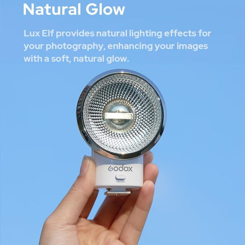 Godox Lux Elf Retro Camera Flash for Canon Sony Nikon Fuji Olympus,Built-in 7.4V 350mAh Lithium Battery Type-c Port