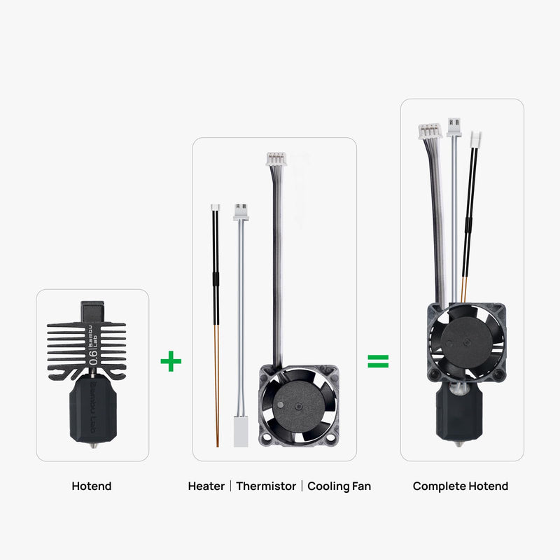 Bamboo LAB Hardened Steel Complete Hotend Kits with Fan for Bambu LAB X1,X1C 3D Printer 0.6MM Nozzle