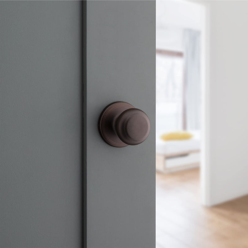 Kwikset Cove Interior Passage Door Knob, Handle For Closet and Hallway Doors, Non-Locking Doorknob, Venetian Bronze (Pack of 1)