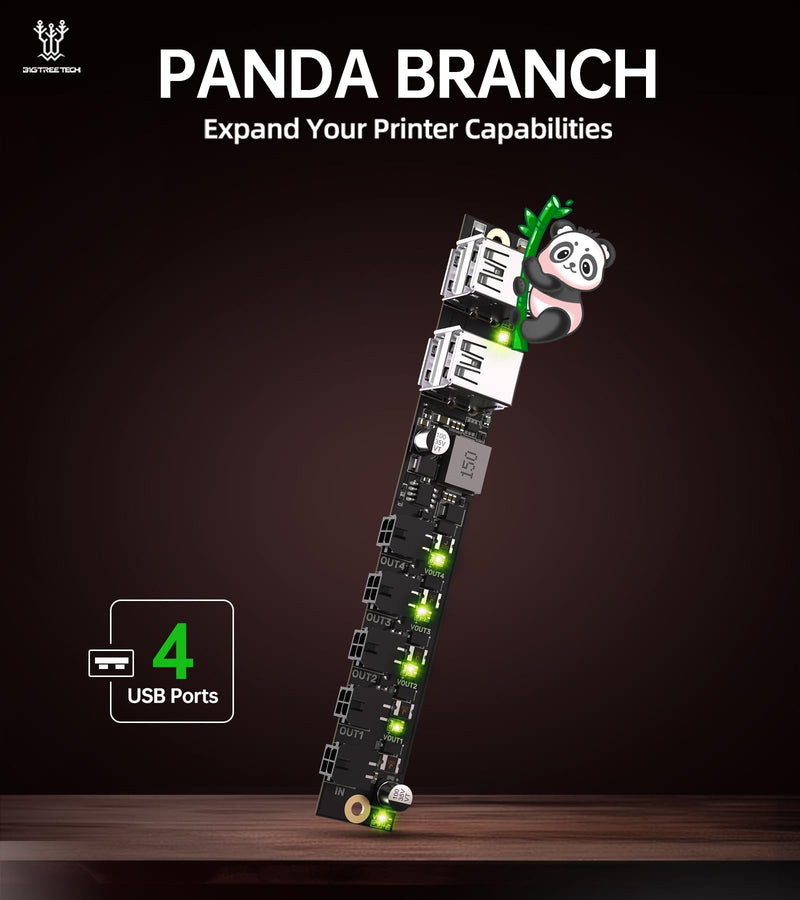 BIGTREETECH Panda Branch Power Expansion Board for Bambu-Lab P1S/P1P/X1C/X1E/A1/A1 Mini 3D Printers, Powering Panda Touch/Panda Knomi/USB Fans/USB Light Strips/AMS/AMS Lite Branch For P1/X1/A1
