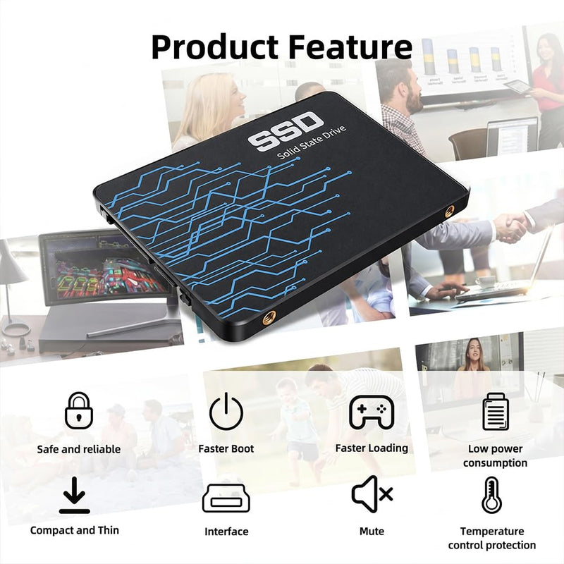 128GB SSD SATA III 2.5 Inch Internal Solid State Drive – Read Speed Up to 550MB/s, Upgrade for Desktop PC, Laptop, Notebook – Faster Boot, App Loading & File Transfer(Style-N)