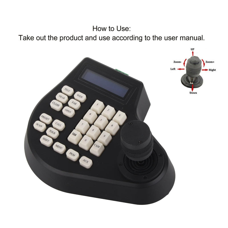 PTZ Camera Controller, PTZ Camera Keyboard, Easy Installation for Monitor (US Plug) US Plug