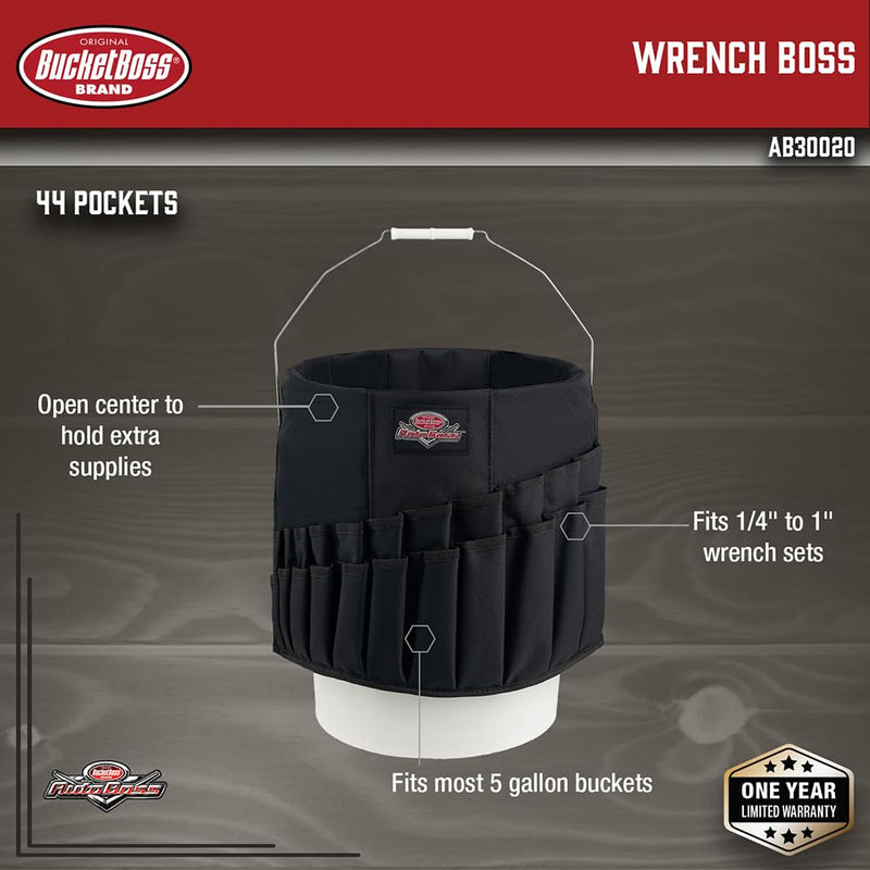 Bucket Boss Wrench Boss Bucket Tool Organizer in Black, AB30020