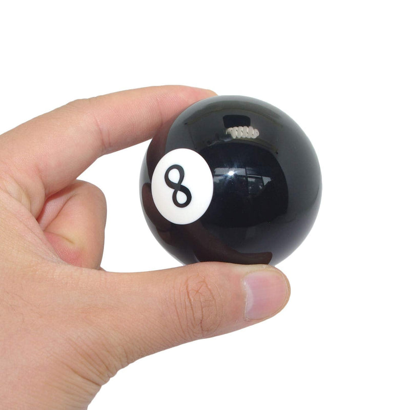 Pursuestar Black 8 Round Ball Gear Shift Knobs, Universal Automatic Manual Shifter Knob + Aluminum Adapter, Stick Shift Knob Head Cover Handle Ball with Adapter 12x1.25mm Fit Most Vehicles Black 8 Billiard