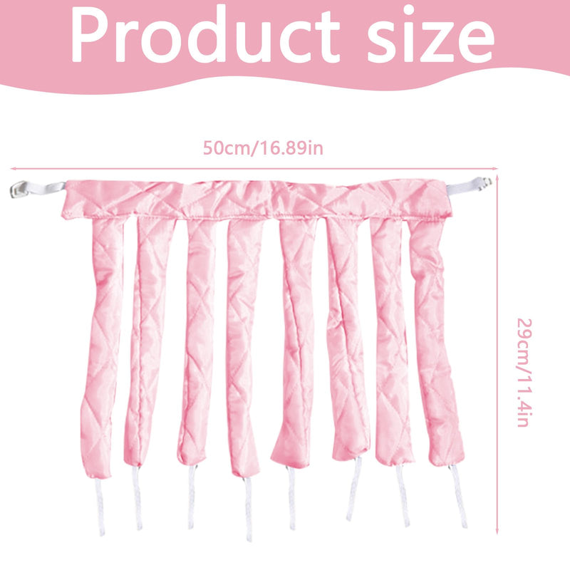 Heatless Curling Rods, Octopus Heatless Curler Set with Pink Satin Bonnet, No Heat Overnight Hair Curlers for Long & Short Hair, Soft Curling Rods for Sleeping