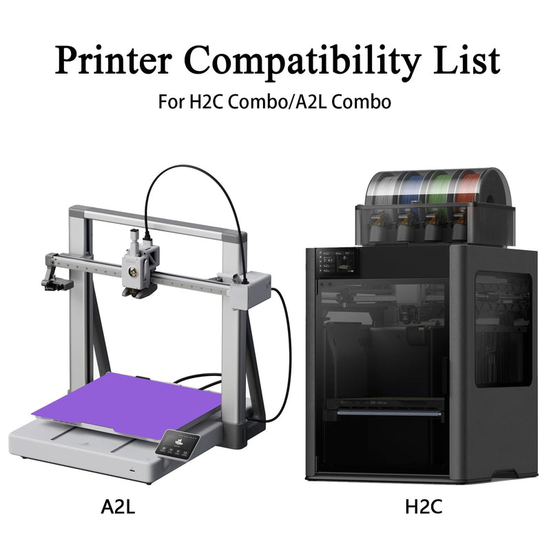 HzdaDeve Upgraded Cool Plate for H2C/A2L Combo No Heating No Glue Low Temperature Cold Build Plate 335x346.5MM Double Sided Smooth Board Sheet Bed PEI Platform for Bambu Lab 3D Printer (Purple) Purple