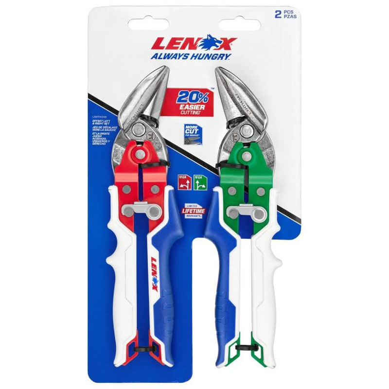 LENOX TOOLS Pliers, Offset Left and Right, With Durable Grip, 2 Pack ( LXHT14348) One Size Offset Left/Right Combo