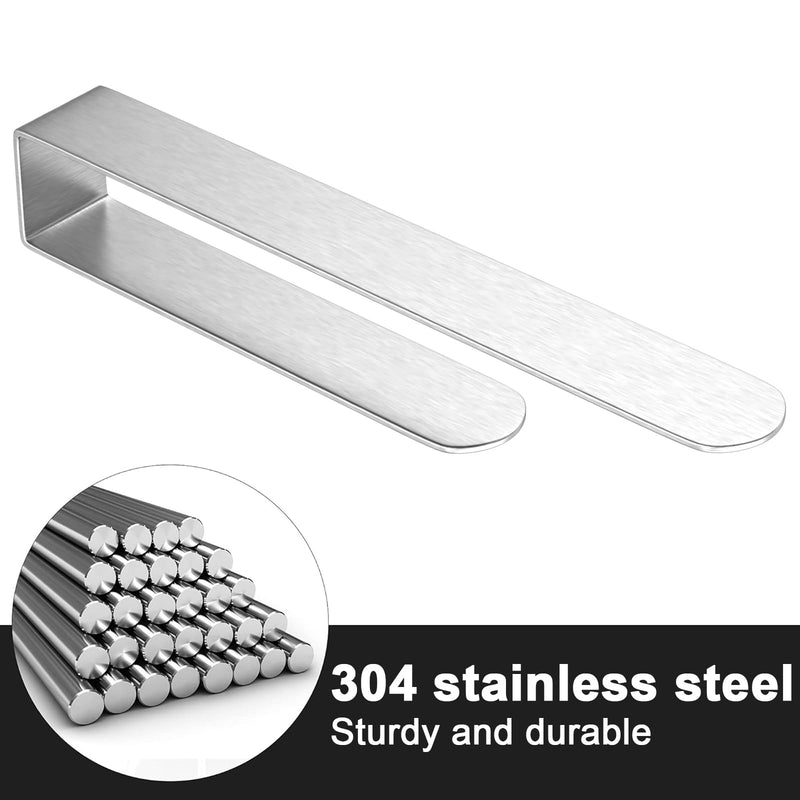 HUFEEOH Hand Towel Holder, Self Adhesive Towel Bar Towel Holder for Kitchen Cabinet, Stainless Steel Bath Towel Holder Stick on Wall Silver 14 Inch