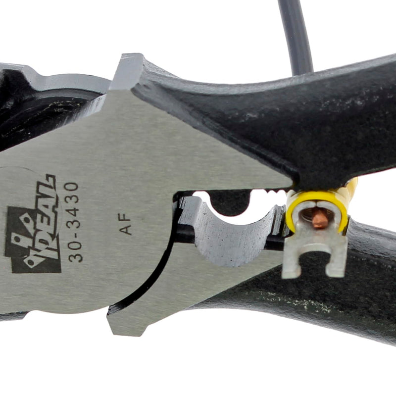 IDEAL Electrical 30-3430 Smart-Grip - 9.5 in., Linesman Plier with New England Nose, Crimping Die, Fish Tape Puller