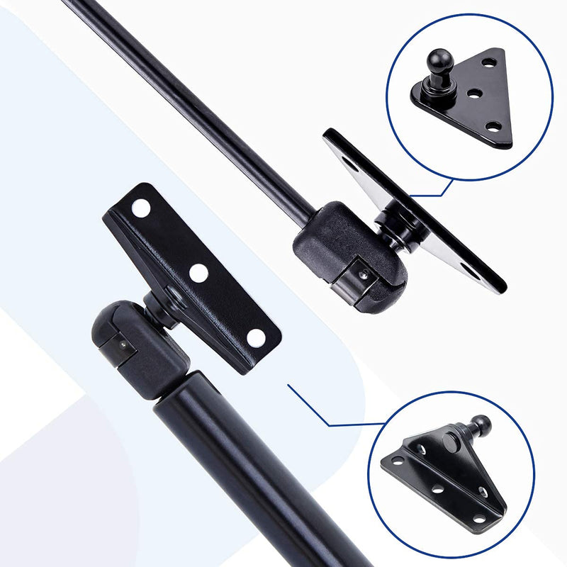 10MM Ball Stud Mounting Bracket for Gas Struts Lift Supports Shocks Spring Prop 4PCS, Black 4Pcs10 mm