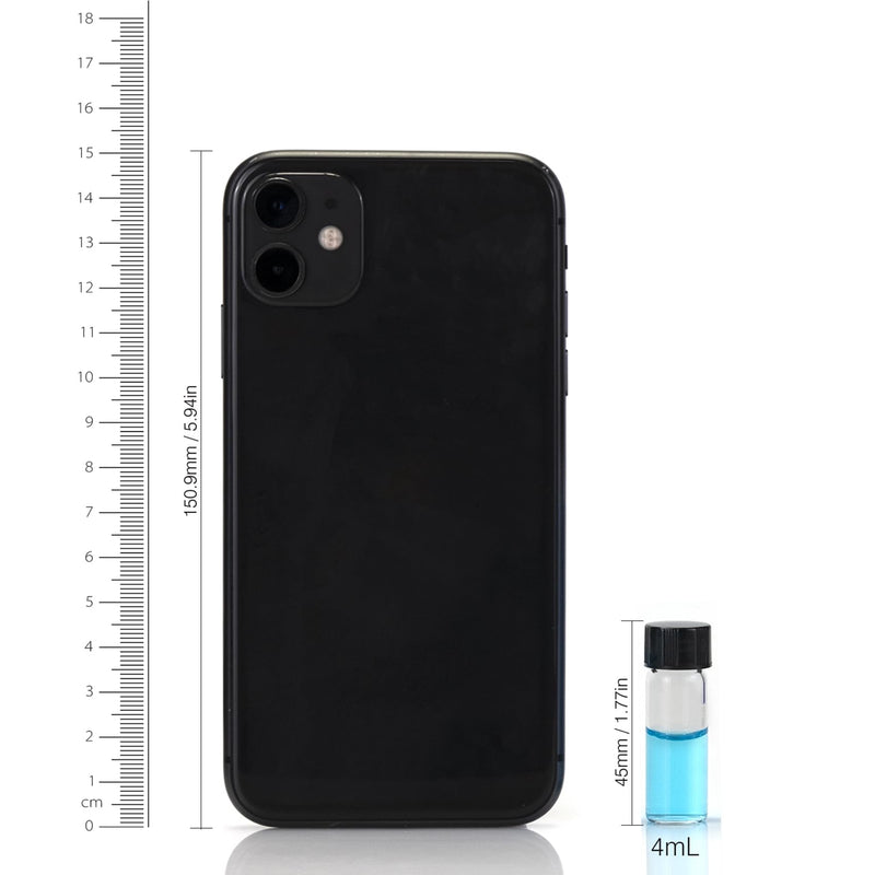 ALWSCI 1 Dram Glass Vials, Small Liquid Sample Vial, 4 ml Borosilicate Glass Empty Vials with Caps, 13-425 Black Screw Caps with PE Liner, Pack of 100 4ML