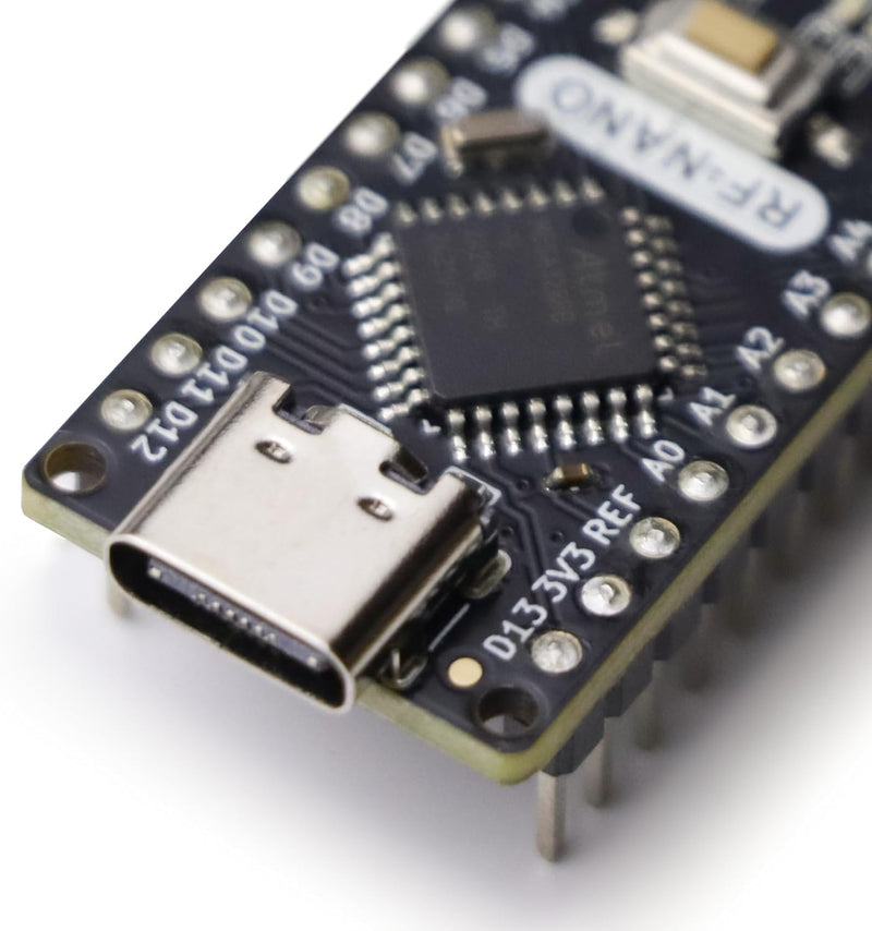 RF-Nano Board, USB-C, NRF24L01+ 2.4G Wireless Module, Arduino Compatible, Support Arduino IDE, ATmega328PB-AU Microcontroller for Prototyping DIY On-Board Antenna 2-Pack