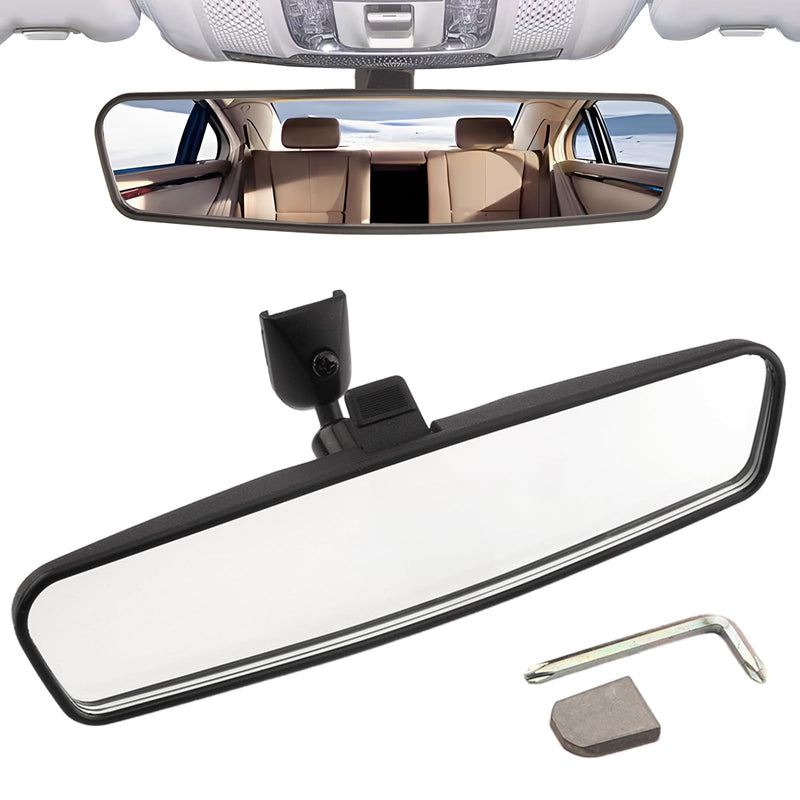 Universal Car Rear View Mirror Accessories - NINGFIST Premium Wide Angle Rearview Mirror with Mounting Base, Fit for Toyota Corolla/RAV4, Nissan Altima/Rogue Jeep Chevrolet& Most Vehicles 10.6 inch Universal Fit