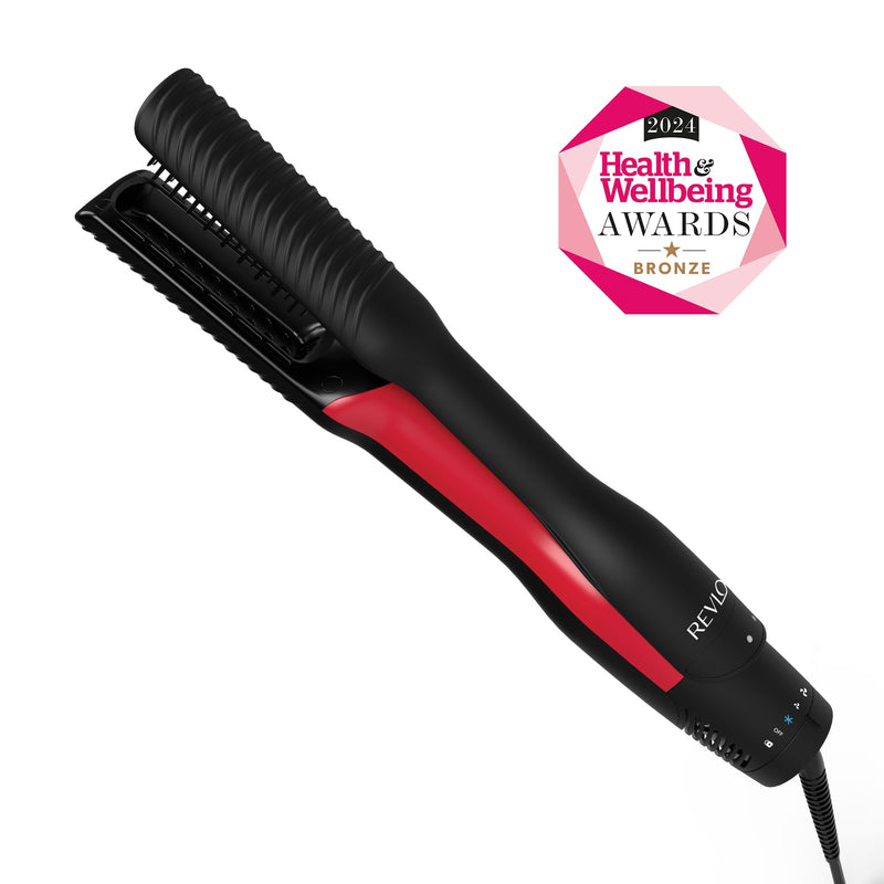 Revlon One-Step Air Straight - 2-in-1 Dryer & Air Straightener -RVDR5330UK | Dry and straighten with hot air without extreme heat, Optional Shine Boost with heated teeth & plates infused with Argan oil
