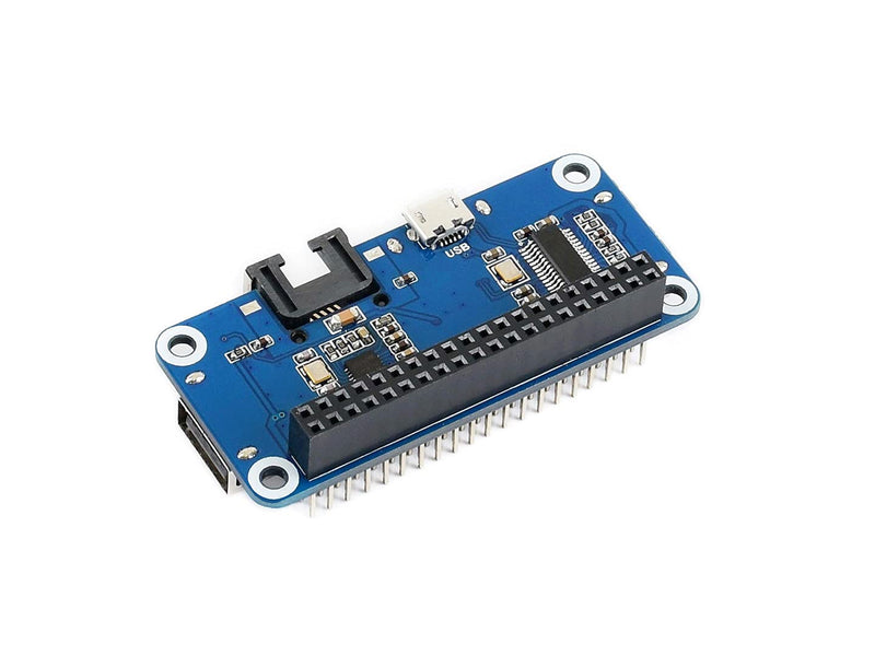 Waveshare Ethernet/USB HUB HAT, Compatible with Raspberry Pi 5/4B/3B/Zero/Zero W/Zero 2W/Pico/Pico W/Pico WH, 1x RJ45 Ethernet Port, 3X USB Ports