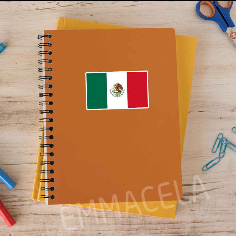 (3PCS) Mexico Flag stickers, Countries Flag Stickers - Waterproof Vinyl Decals For Laptops, Tumblers, Water Bottles, Books, Scrapbooks, Size 3 X 1.8 Inch