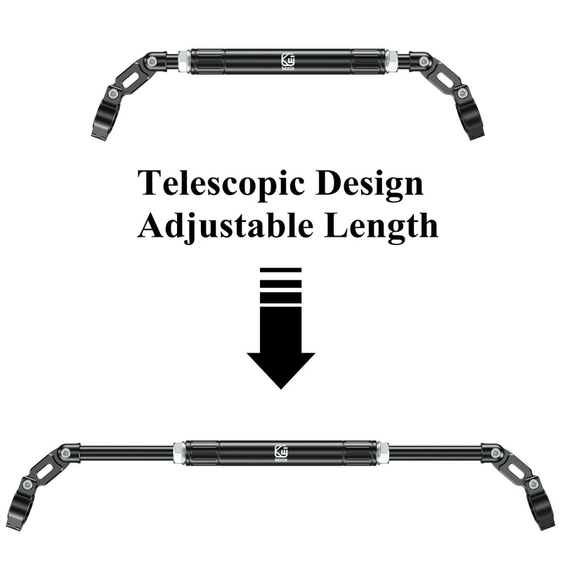 BRCOVAN Motorcycle Cross Bar, Aluminum Alloy, Length Adjustable Handlebar Extender Extension, Motorcycle Balance Bar Reinforce Lever Fit for Handlebars 22mm in Diameter