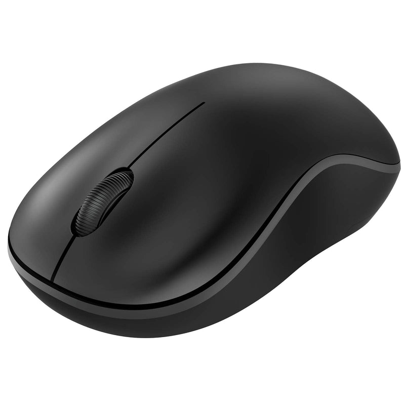 Nulea Wireless Bluetooth Mouse, Dual Mode Connectivity (Bluetooth 5.0 & 2.4G USB) Computer Mouse, Sleek, Portable, Compact Design in 10 Colors for iPad, Laptop & PC Use (Black) Black