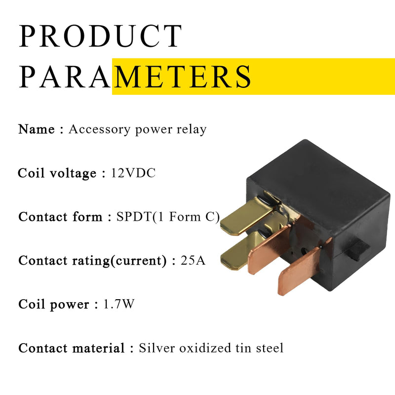 2 PCS Car AC Relay, G8HL-H71 4 Pin Multiple Use Power Relay Assembly Fan Relays, Automotive Starter Relay Compatible with Accord, Element, Civic, CR-Z, CR-V, Car Accessories 2 PCS