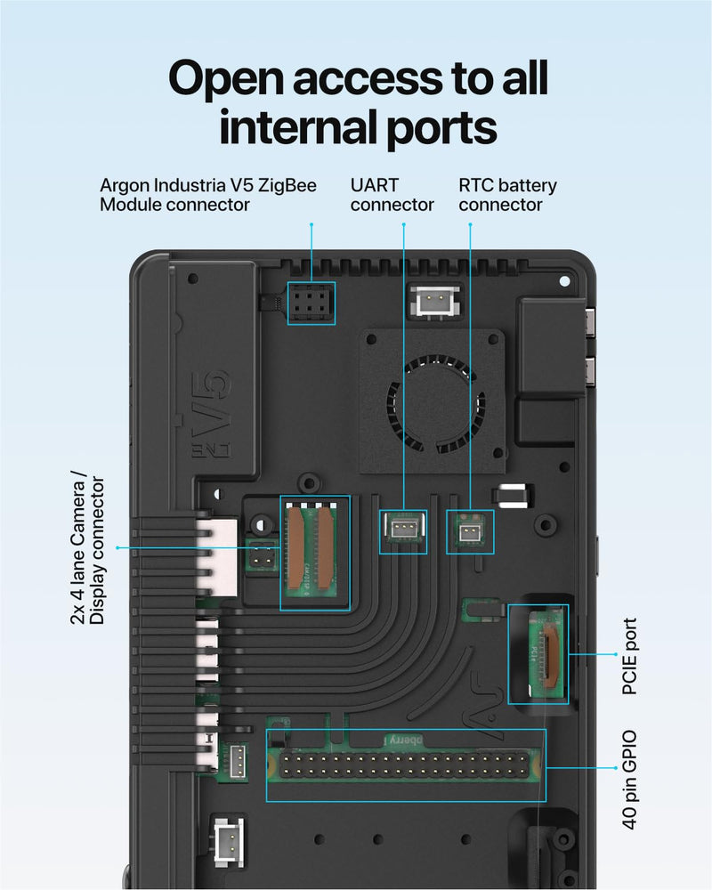 Argon ONE V5 Case with M.2 NVME Dual Expansion Board
