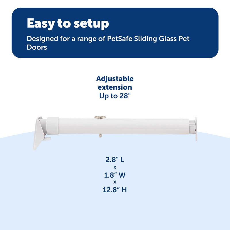 PetSafe Sliding Glass Pet Door Security Bar - Easy to Install - Lock Your Dog Door - Compatible with PetSafe Pet Doors - Up to 72' Wide