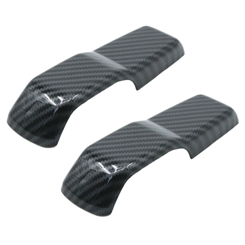 UOIENRT 2Pcs JL Engine Hood Hinge Cover, ABS Decoration Cover Stickers, Carbon Decoration Trim Cover Exterior Accessories Replacement for Jeep Wrangler Gladiator 2018-2024 Black
