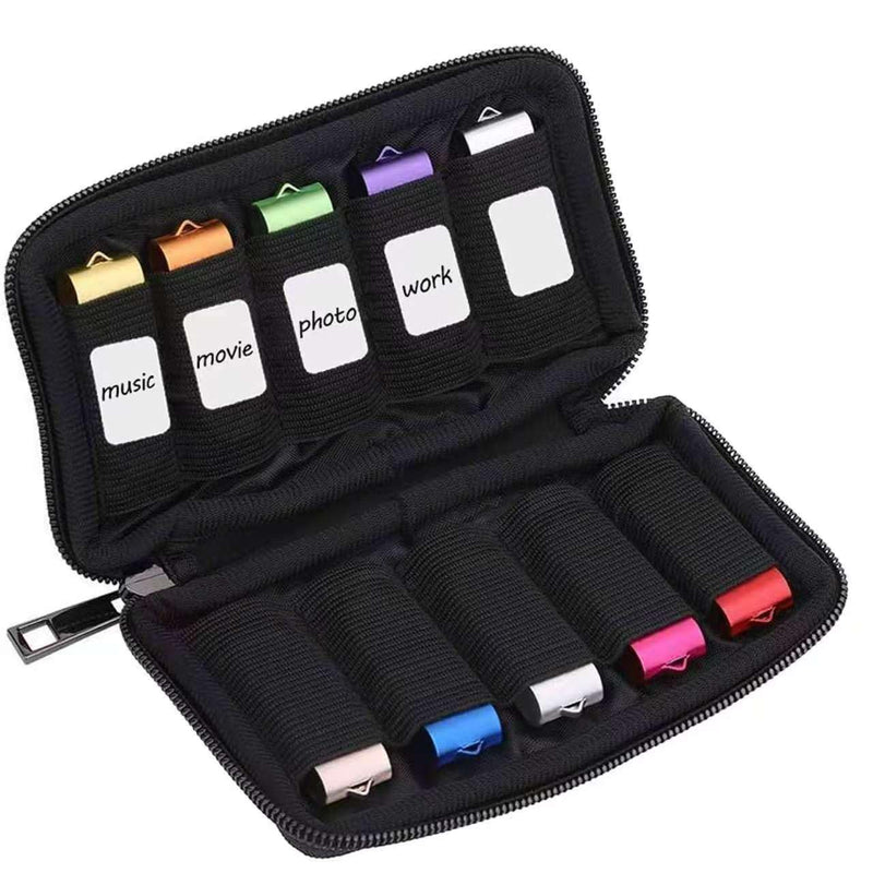 Flash Drive Storage Bag - Durable chloroprene Rubber Storage Box Suitable for USB Hard Drive Storage Cards (Small-Scale) small-scale