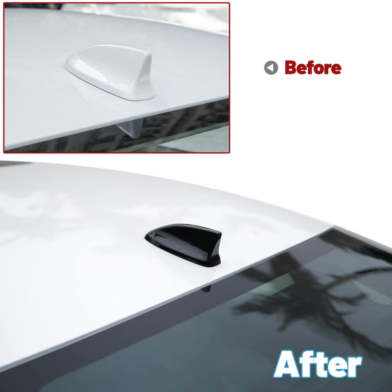Thenice for 11th Gen Civic Accessories Antenna Topper Car Shark Fin Cover Exterior Decoration Compatible with Honda Civic 2022 2023 2024 2025 2026 -Glossy Black