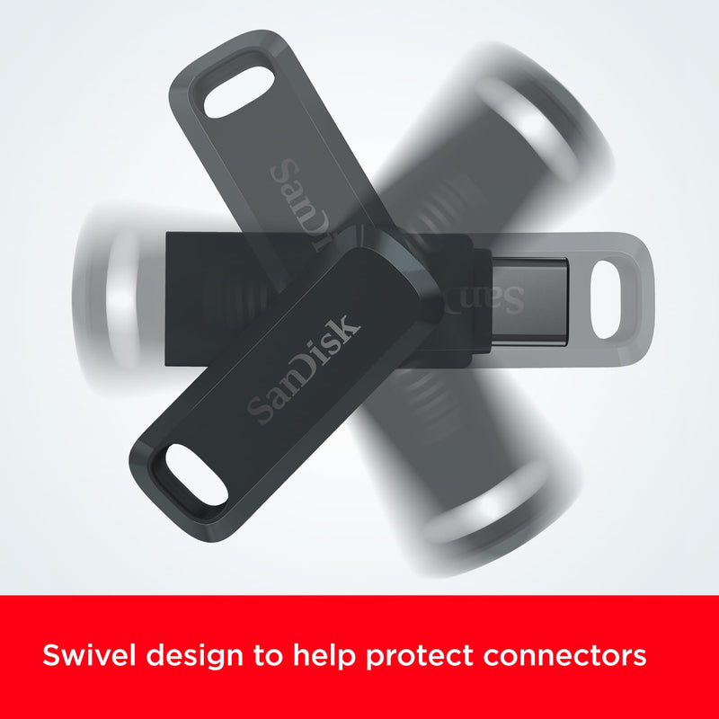 SanDisk 64GB Ultra Dual Drive Go USB Type-C Flash Drive - SDDDC3-064G-GAMZ46 Black Up to 300 MB/s