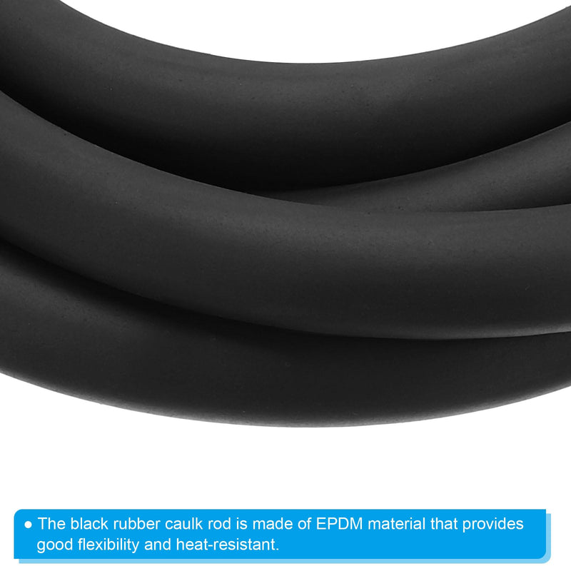 PATIKIL 13/16 Inch x 9.8 Feet Backer Rod, Foam Rope Caulk Crack Joint Filler Roll Seal Weather Strip for Home Construction, Black