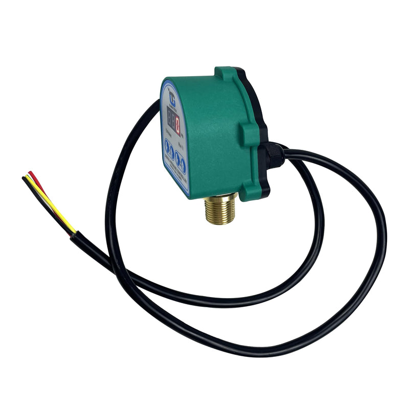 GamaTech 110V/220V 15A/7.5A Digital Adjustable Pressure Switch Controller for Water Pump and Air Pump, 1/2" Male NPT, 0-230 Psi 110V/220V 15A/7.5A 230PSI